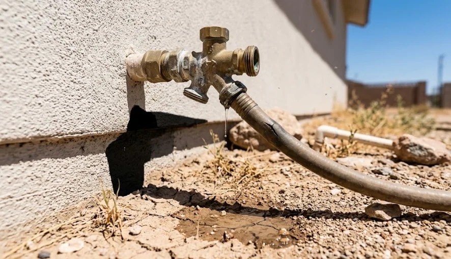 How Desert Heat Damages Outdoor Plumbing and Hose Bibs